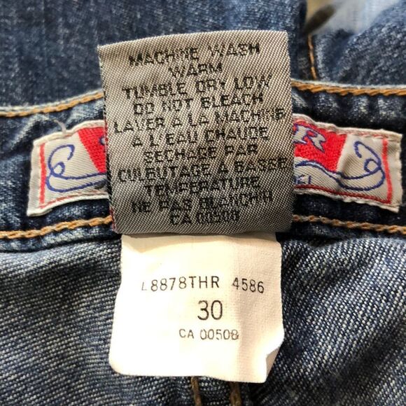 Silver Vintage 1990s Y2K Capri Length Blue Jeans Waist 30 Inches - Picture 14 of 16